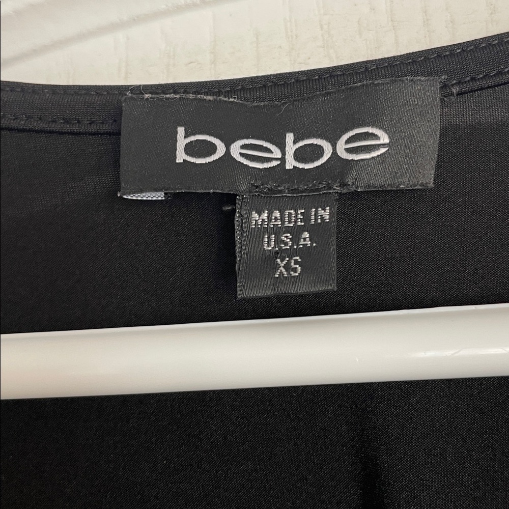Bebe Black Draped Off-Shoulder Top - Picture 2 of 3